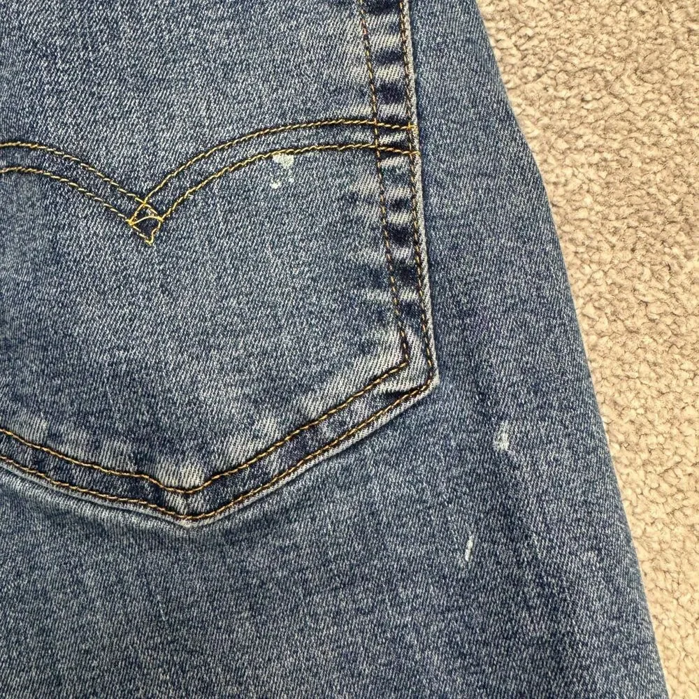 Levi's 506 Straight Leg Denim Jeans Mens 36x30 Blue Medium Wash Cotton Casual